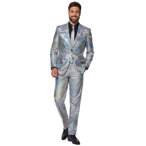 Mens OppoSuits Discoballer Slim-Fit Novelty Suit & Tie Set
