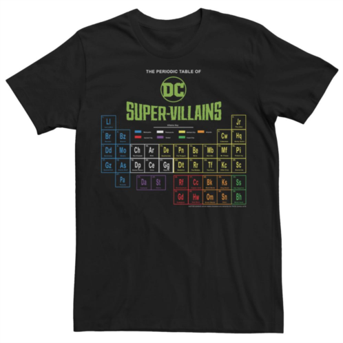 Mens DC Comics Justice League Villians Periodic Table Tee