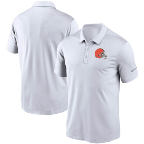 Mens Nike White Cleveland Browns Fan Gear Franchise Team Performance Polo