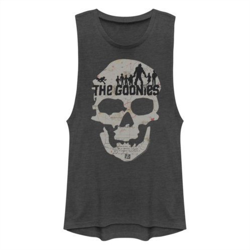 Licensed Character Juniors The Goonies Skeleton Map Poster Muscle Tank Top