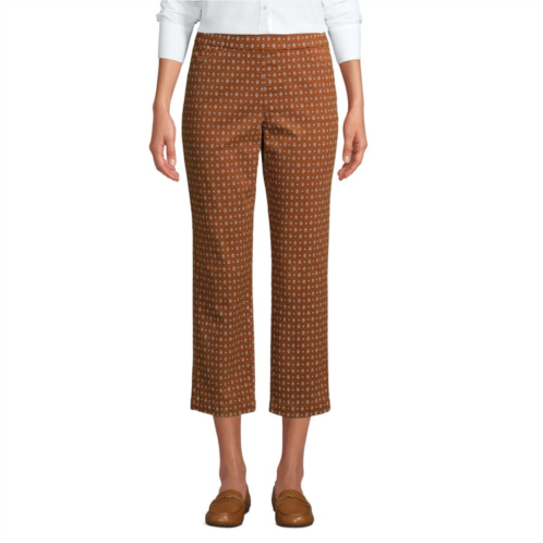 Womens Lands End Pull-On Chino Crop Pants