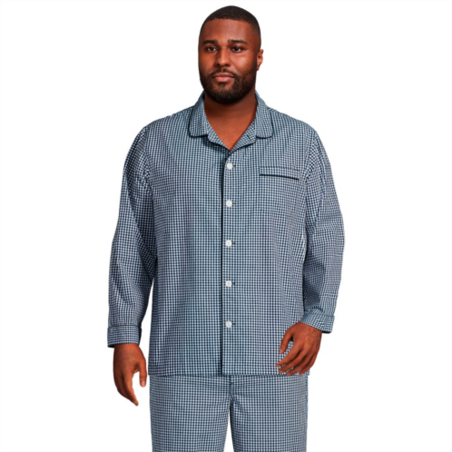 Big & Tall Lands End Broadcloth Pajama Sleep Shirt