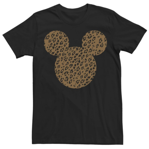 Disney Mens Mickey Classic Cheetah Mouse Patterns Tee