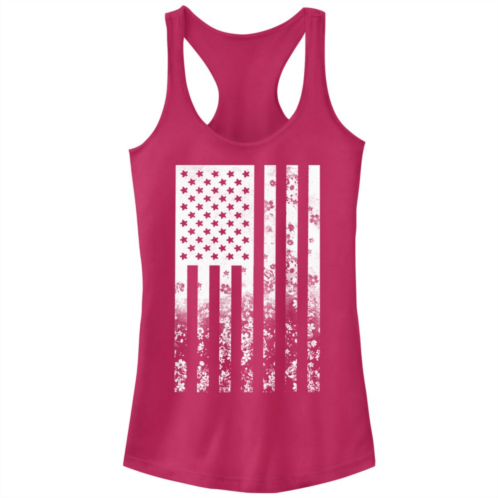 Unbranded Juniors Faded Camouflage American Flag Tank Top