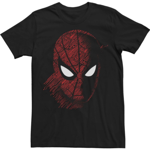 Licensed Character Big & Tall Marvel Spider-Man Far From Home Tech Build-Up Fill Portrait Tee