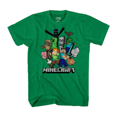Licensed Character Boys 8-20 Short Sleeve Minecraft Graphic Tee