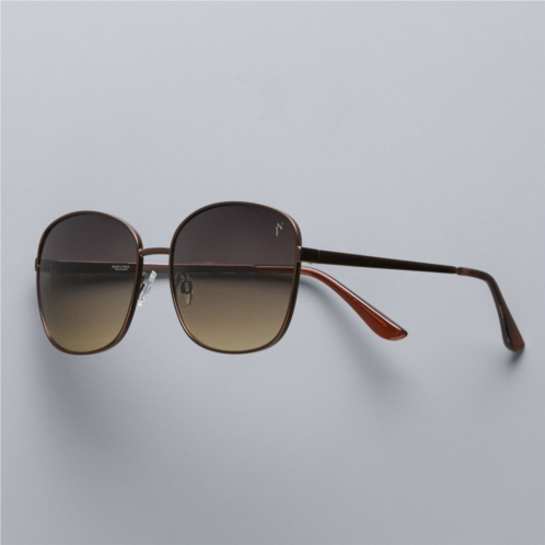 Womens Simply Vera Vera Wang 60mm Cleo Gradient Square Sunglasses