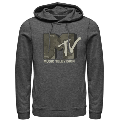 Licensed Character Mens MTV Music Television Camouflage Logo Hoodie
