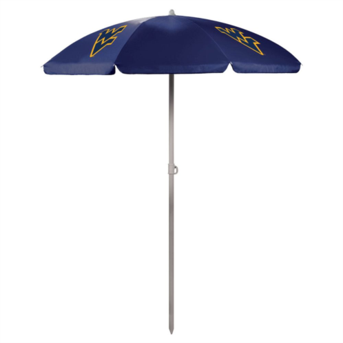 Picnic Time West Virginia Mountaineers 5.5 Ft. Portable Beach Umbrella