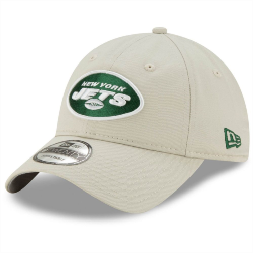 Mens New Era Khaki New York Jets Wordmark Playmaker 9TWENTY Adjustable Hat