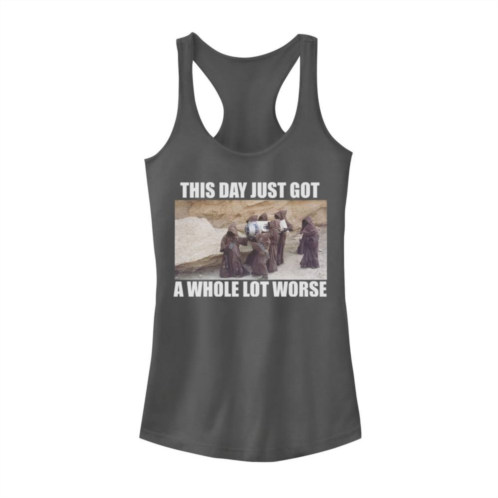 Licensed Character Juniors Star Wars This Day Just Got A Whole Lot Worse Tank Top