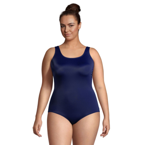 Plus Size Lands End Tugless Tummy Control Chlorine Resistant One-Piece Swimsuit