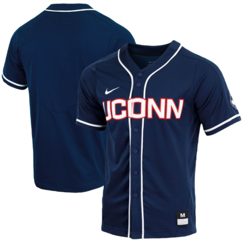 Mens Nike Navy UConn Huskies Replica Full-Button Baseball Jersey