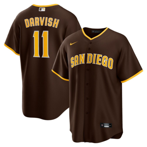 Nitro USA Mens Nike Yu Darvish Brown San Diego Padres Alternate Replica Player Jersey