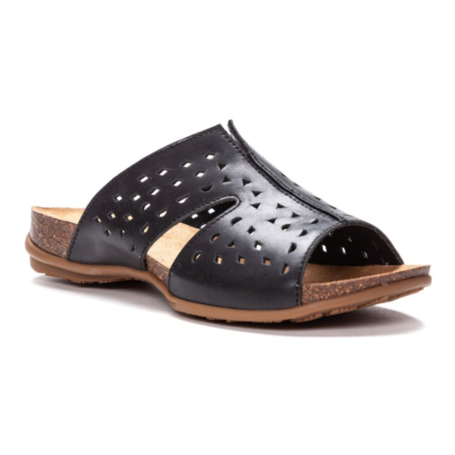 Propet Fionna Womens Leather Slide Sandals