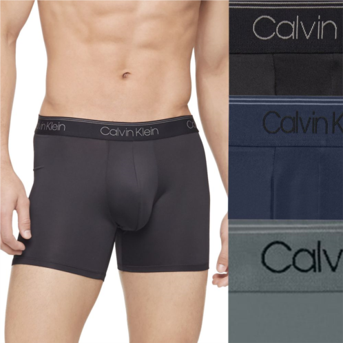 Mens Calvin Klein 3-Pack Microfiber Stretch Boxer Briefs