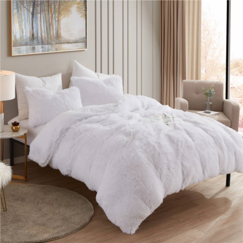 Sweet Home Collection Long Plush Shaggy Faux Fur Comforter Set with Shams