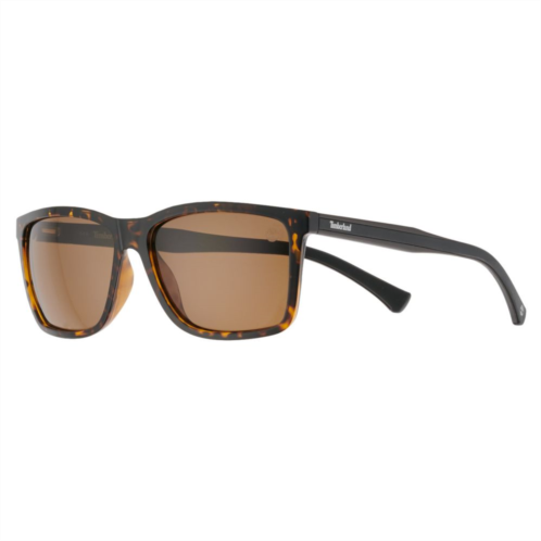 Mens Timberland Thin Rectangular Mirrored & Polarized Sunglasses