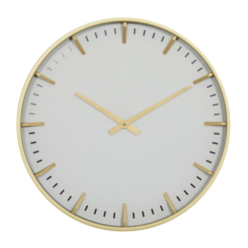 CosmoLiving by Cosmopolitan Gold Finish Wall Clock