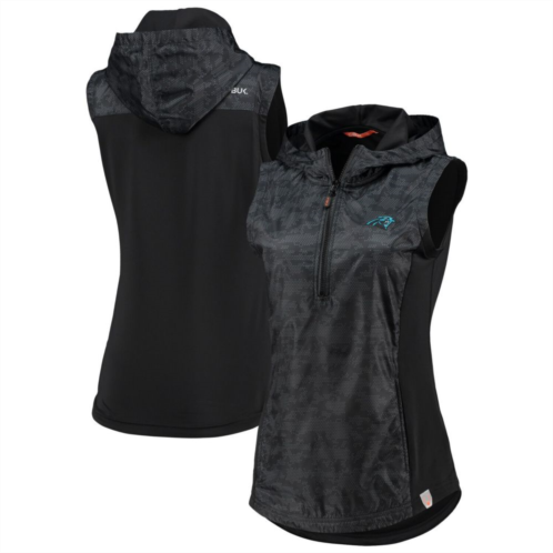 Unbranded Womens Cutter & Buck Black Carolina Panthers Swish 1/2-Zip Vest