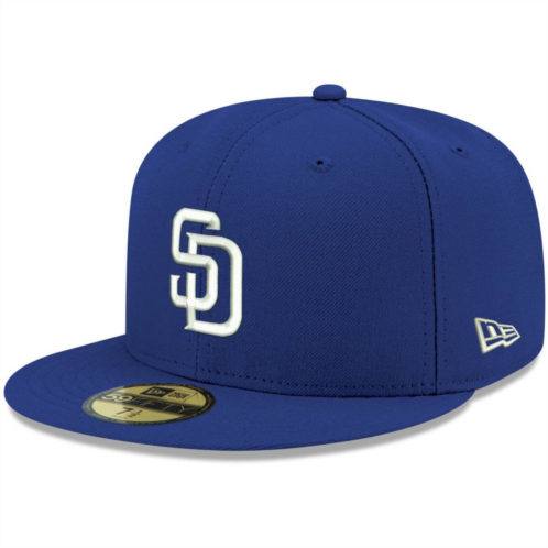 Mens New Era Royal San Diego Padres Logo White 59FIFTY Fitted Hat