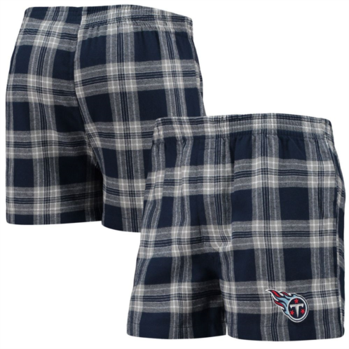 Unbranded Mens Concepts Sport Navy/Silver Tennessee Titans Takeaway Flannel Boxers