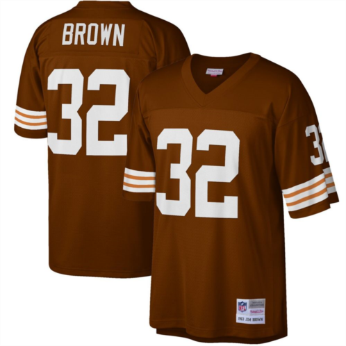 Mens Mitchell & Ness Jim Brown Brown Cleveland Browns Big & Tall 1963 Retired Player Replica Jersey