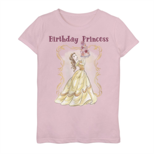 Girls 7-16 Girls Disney Princess Beauty and the Beast Belle Birthday Princess Graphic Tee
