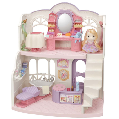 Calico Critters Ponys Stylish Hair Salon Dollhouse Playset with Figure and Accessories