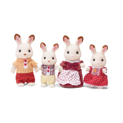 Calico Critters Hopscotch Rabbit Family Set of 4 Collectible Doll Figures