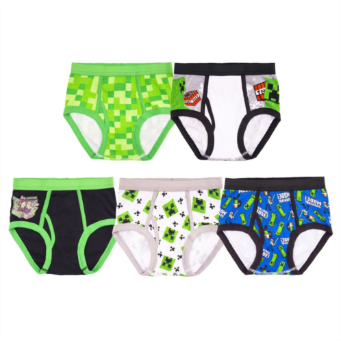 Licensed Character Boys 4-8 5-Pack Minecraft Briefs