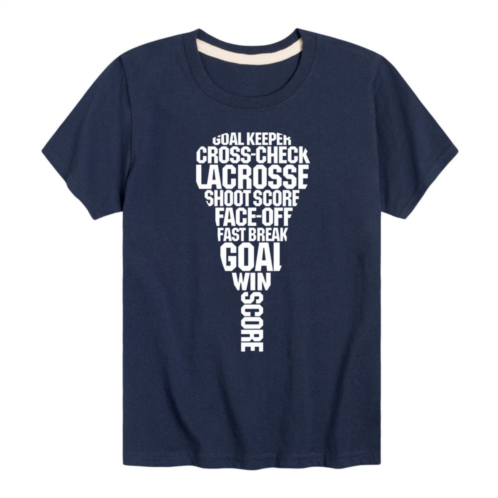 Licensed Character Boys 8-20 Lacrosse Stick With Words Graphic Tee
