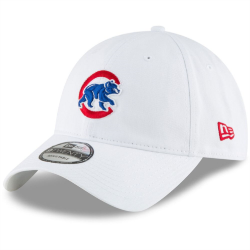 Mens New Era White Chicago Cubs Fashion Core Classic 9TWENTY Adjustable Hat