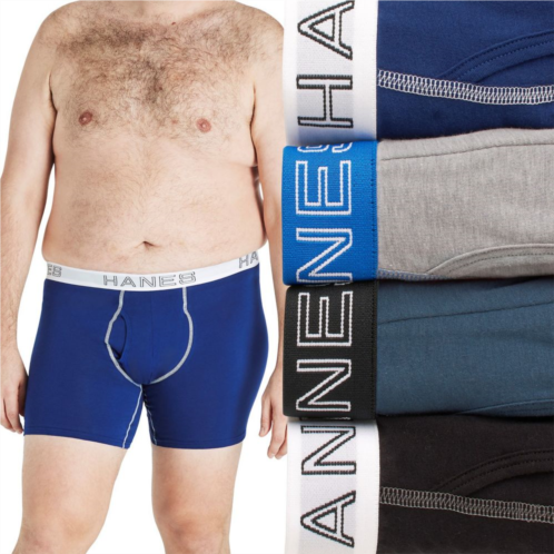 Big & Tall Hanes Ultimate 4-Pack Stretch Boxer Brief