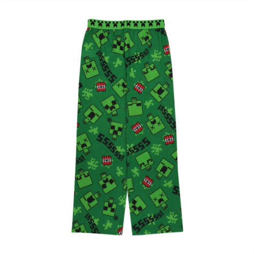 Licensed Character Boys 8-20 Minecraft Creeper Scream Pajama Pants