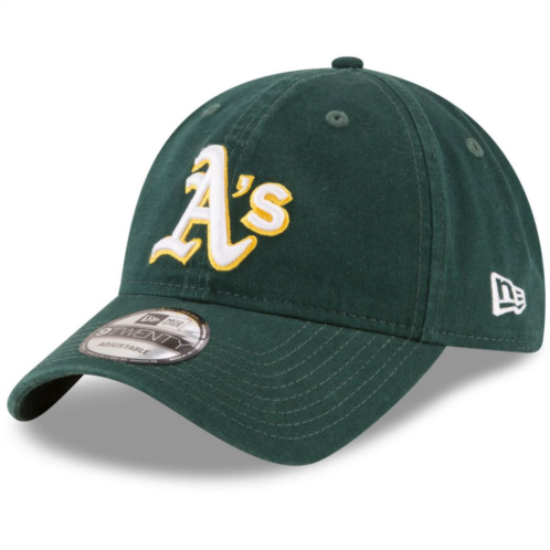 Mens New Era Green Oakland Athletics Logo Replica Core Classic 9TWENTY Adjustable Hat