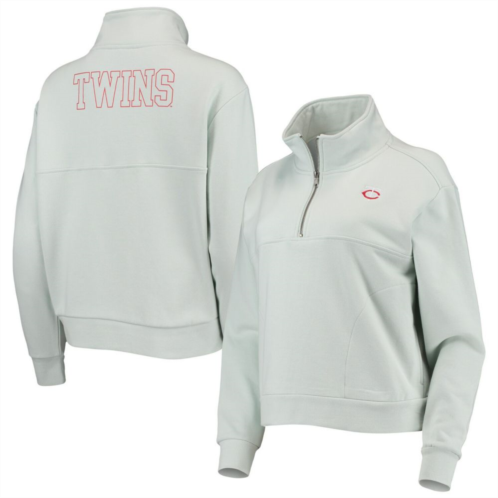 Unbranded Womens The Wild Collective Light Blue Minnesota Twins Two-Hit Quarter-Zip Pullover Top
