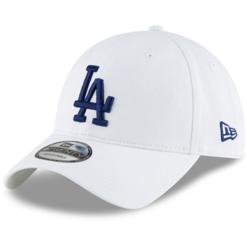 Mens New Era White Los Angeles Dodgers Fashion Core Classic 9TWENTY Adjustable Hat