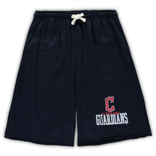 Unbranded Mens Navy Cleveland Guardians Big & Tall French Terry Shorts