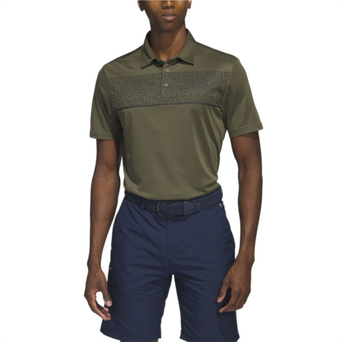 Mens adidas Chest Printed Golf Polo Shirt