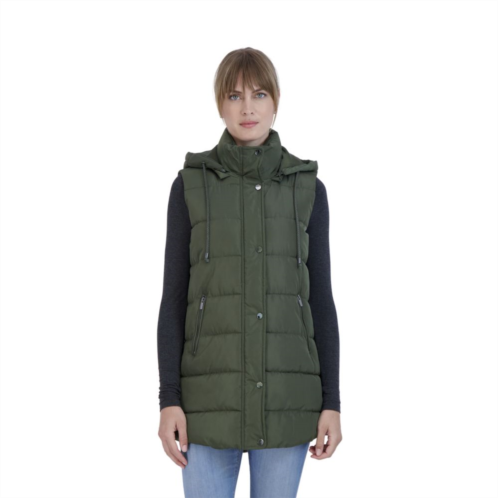 Womens Sebby Collection Long Puffer Vest