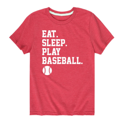 Licensed Character Boys 8-20 Eat Sleep Play Baseball Tee