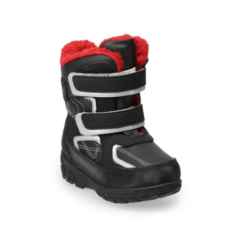 totes Tayton Mid Toddler Boys Waterproof Winter Boots in Tayton Red