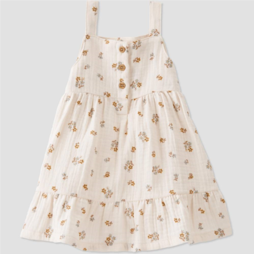 Baby Girl Little Planet by Carters Floral Print Organic Cotton Gauze Dress