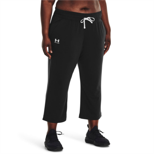 Plus Size Under Armour Rival French Terry Flare Crop Pants