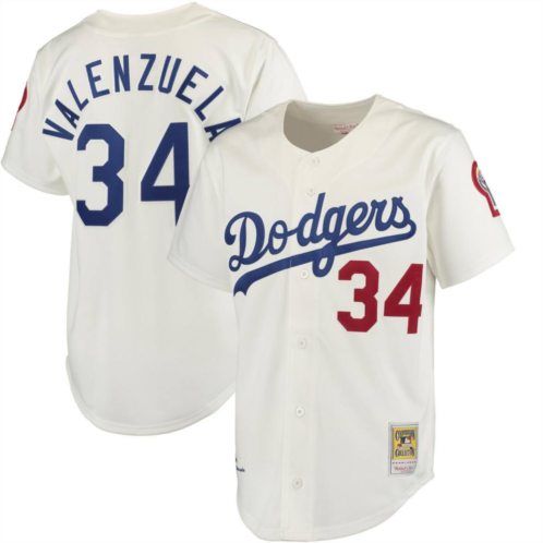 Mens Mitchell & Ness Fernando Valenzuela White Los Angeles Dodgers Authentic Jersey