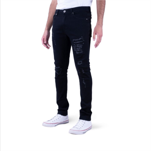 Mens Recess 5-pocket Distressed Slim-Fit Stretch Jean