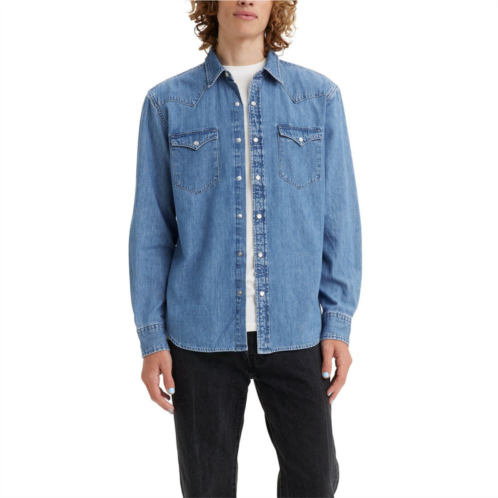 Mens Levis Classic-Fit Western-Style Shirt