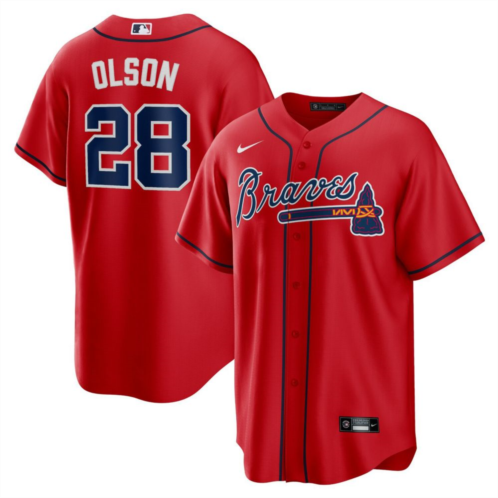Mens Nike Matt Olson Red Atlanta Braves Alternate Replica Player Jersey