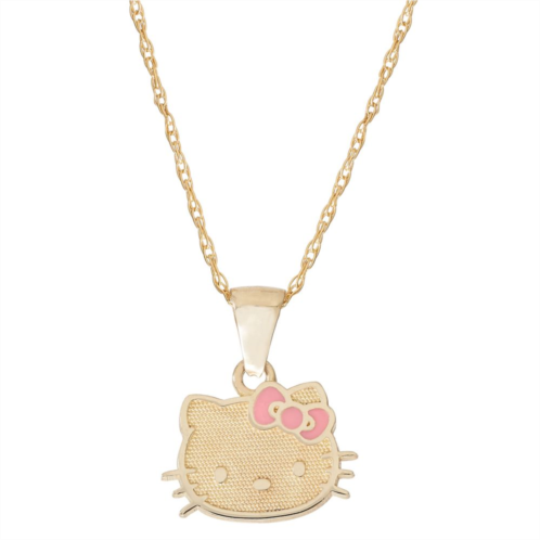 Hello Kitty 10k Gold Pendant Necklace